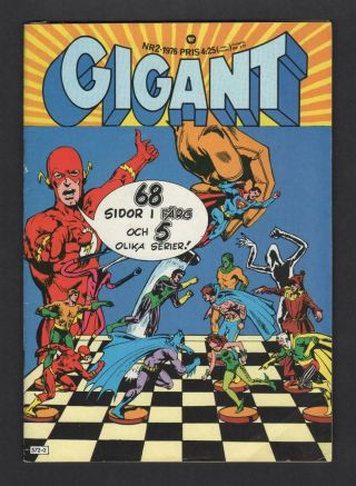 Gigant - Batman & Superman - Flash - Dc Comics - 1976 Swedish Comic Nr 2