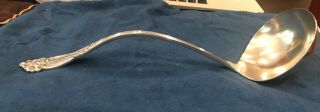 Reed & Barton Tiger Lily Silver Plate Oyster Ladle 12 " Antique Dated 1901