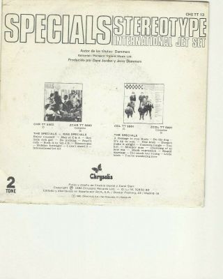 Specials Stereotype/International Jet Set Spain 1980 2