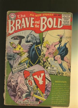Brave And The Bold 1 Fr 1.  5 1 1st Golden Gladiator Russ Heath Joe Kubert