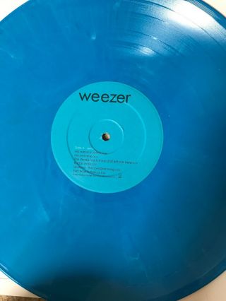 WEEZER - BLUE ALBUM.  ULTRA RARE BLUE VINYL LP. 3