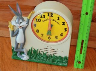 Bugs Bunny Talking Alarm Clock 1974 Janex Corp Vintage Mantle Clock Not