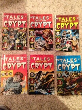 Tales From The Crypt 1990 1,  2,  3,  1991 4,  5,  6,  Gladstone Double Sized Vf/ Vf,