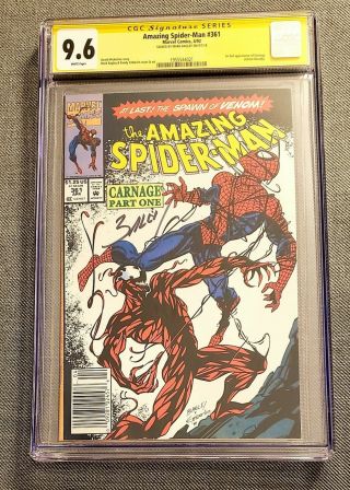 The Spider - Man 361 Cgc 9.  6 Ss Mark Bagley First Appearance Of Carnage