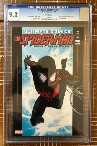 All Spider - Man 1 Cgc 9.  2 (2011) Ultimate Comics Origin Miles Morales