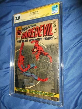 Daredevil 16 Cgc 3.  0 Ss Signed By John Romita Sr (1st Spiderman Art)