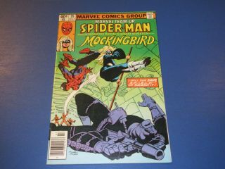 Marvel Team Up 95 Bronze Age Spider - Man 1st Mockingbird Fine Key