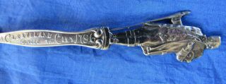 5590 - ml - 0013.  Sterling Silver Souvenir Spoon Moses Cleaveland.  maker = lvin 2
