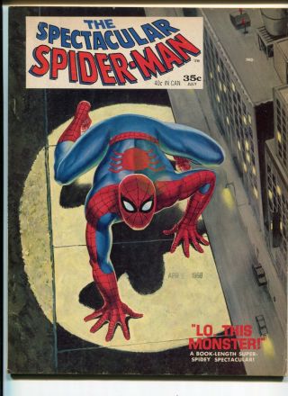 Spectacular Spider - Man 1 Fn - Vf Lee Romita C/a 1968