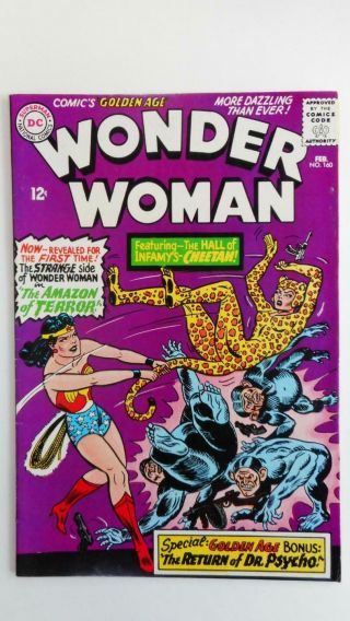Wonder Woman 160 F/vf 7.  0 (dc 1942 Series) 1st Silver Age Cheetah