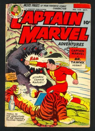 Captain Marvel Adventures 149 - Fawcett (1953) Shazam - Mr.  Tawny - Golden Age