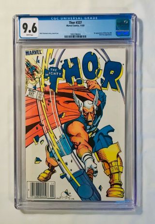 Thor 337 Cgc 9.  6 White Pages - 1st Beta Ray Bill