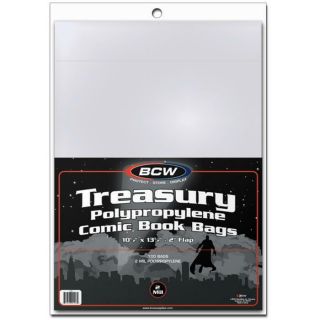 100 Bcw Treasury Bags/covers/sleeves - 10 1/2 X 13 1/2 - Acid Archival Safe