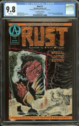 Rust 1 Cgc 9.  8 Full Page Spawn Ad Special Limited Edition White Pages