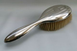 Vtg 1924 Broadway & Co Solid Silver Art Deco Dressing Table Vanity Hair Brush