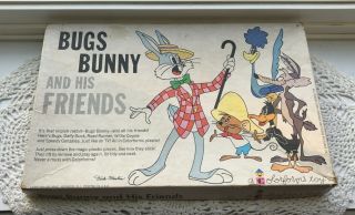 Vintage 1962 Bugs Bunny And Friends Colorforms W/ Box Wile E Daffy Road Runner