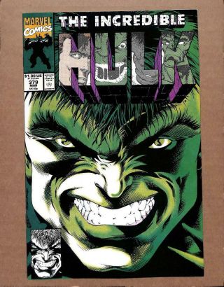 Incredible Hulk 379 - Near 9.  8 Nm - Avengers Thor Captain America Marvel