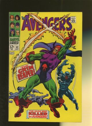 Avengers 52 Vf 7.  5 1 Book Black Panther Joins The Avengers 1st Grim Reaper