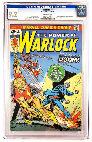 1973 Marvel Comics Warlock 5 Cgc 9.  2 Ow Gil Kane Victor Von Doom