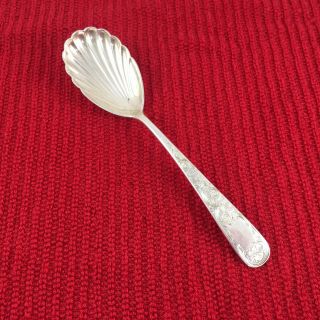 Kirk Old Maryland Engraved 6 1/4 " Sugar Shell Spoon