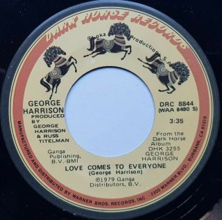 7/45 GEORGE HARRISON : LOVE COMES TO EVERYONE (USA) 3