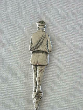 Vintage Norwegian 830s Silver Full Figural Spoon Man Soldier 4 1/4 
