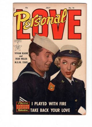 Personal Love 16,  Jul 1952 Fine 6.  0,  Photo Cover,  1 Pg Frazetta.