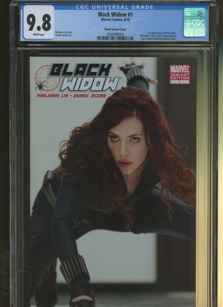 Black Widow 1 Cgc 9.  8 | Marvel 2010 | Photo Variant Cover.  1st Black Rose.