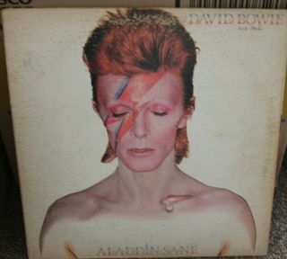 David Bowie - Alladin Sane - 1st Press Gatefold Vinyl Lp Record - Vg