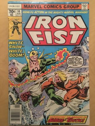 Iron Fist 1 & 14 Set (1977) 1st appearance of Sabretooth Byrne Claremont Key 4