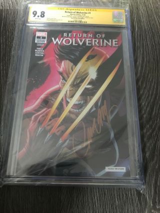 Return Of Wolverine 1 Jsc Cgc 9.  8 Ss Signed Jsc Rare Glow In The Dark