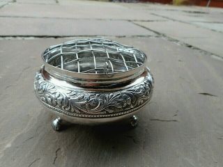 Antique Sterling Silver Persian / Islamic / Middle Eastern Footed Posy Bowl 98g