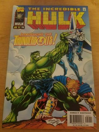 The Incredible Hulk 449 (marvel 1997) 1st App First Appearance Thunderbolts Mcu