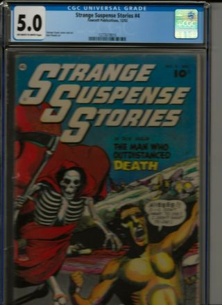 Strange Suspense Stories 4 Cgc 5.  0 Ow/w Fawcett 1952 Evans Cover/art Powell Art