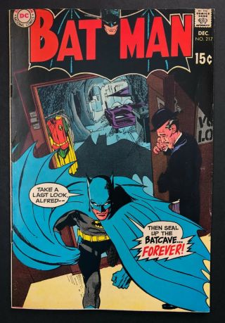Batman 217 (dc 12/69) Higher Grade Silver Age 15¢ Key; Classic Neal Adams Cover
