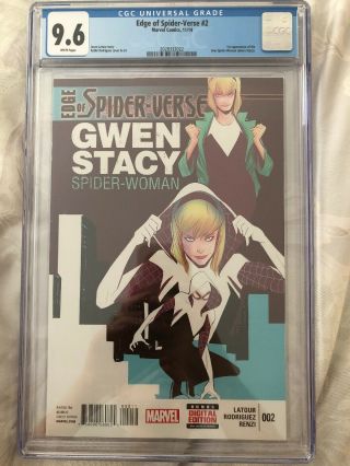Edge Of Spider - Verse 2 Cgc 9.  6 1st App Of Spider - Woman (gwen Stacy)