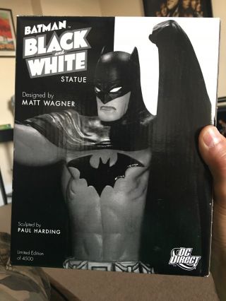 Dc Direct Batman Black And White Statue Matt Wagner 1st Edition 3161/4500 Nib