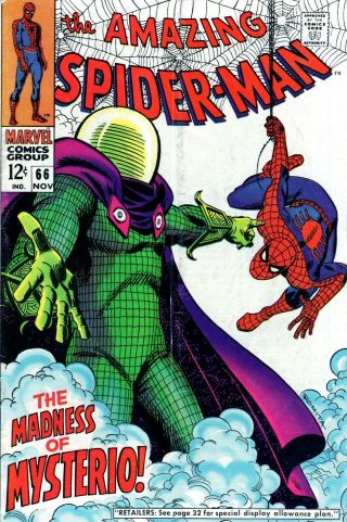 Spider - Man 66 Marvel 1968 Stan Lee John Romita Sr.  Mysterio Goblin - Nr