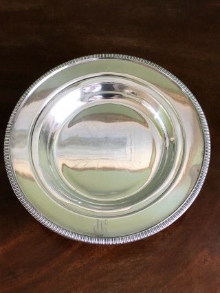 Silver Plated Muffin Dish Mappin & Webb Lid Monogram Antique Entrée Chafing Bowl 6