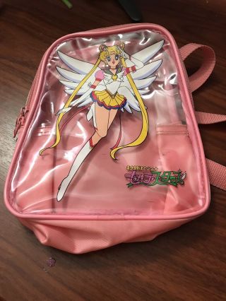 Sailor Moon Vintage Mini Backpack Vinyl Clear 90s Kid Bb Anime Rave Cosplay