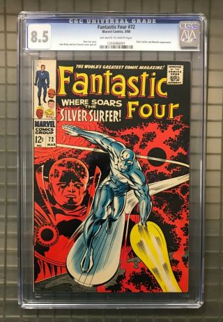 Fantastic 4 Four 72 Marvel Comics 1968 Cgc 8.  5 Silver Surfer Watcher Appearance