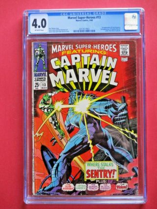 Marvel Heroes 13 - Cgc 4.  0 - 1st Carol Danvers & 2nd Captain Marvel 1968
