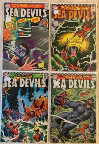 Sea Devils 27 32 34 35 (final Issue) | Silver Age Dc Comics | 4 Total | Vg