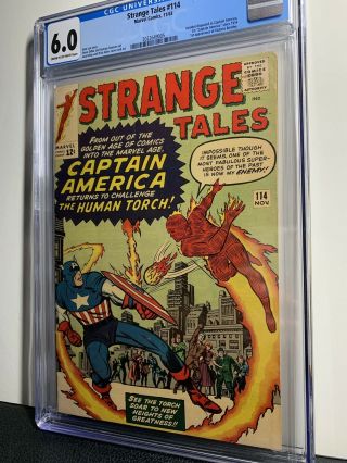 Strange Tales 114 CGC 6.  0 1st “Captain America” Since 1954 Jack Kirby Marvel 2