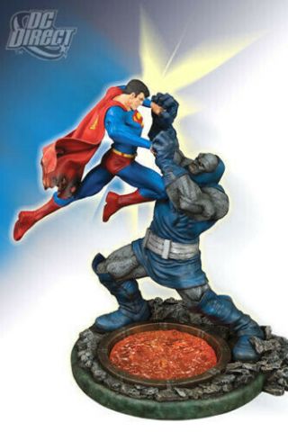 Dc Direct Superman Vs.  Darkseid Statue First Edition 12.  5 " Tall Never Displayed