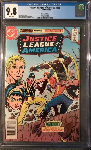 Justice League Of America 233 Cgc 9.  8 Canadian Variant Key Issue L@@k