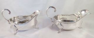 A Good Silver Plated Sauce Boats / Gravy Boats C1900