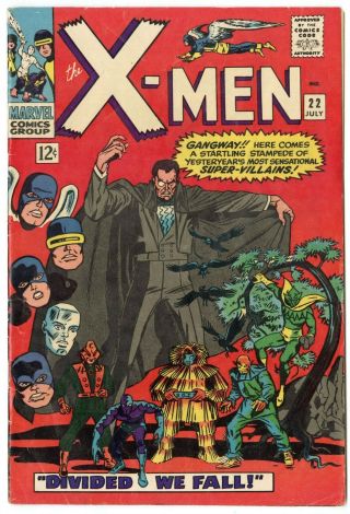X - Men 22 Vg/fn 5.  0 White Pages Vs.  Count Nefaria Marvel 1966