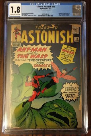 Tales To Astonish 44 Cgc 1.  8 Marvel 1963 1st Appearance The Wasp Rare Key