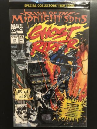 Ghost Rider 28 Rise Of The Midnight Sons Part 1 Polybag Marvel Comic Nm